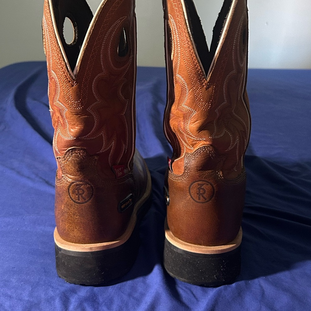 Tony Lama Tan Leather Cowboy Boots steel toe Make a reasonable Offer. - Picture 2 of 9